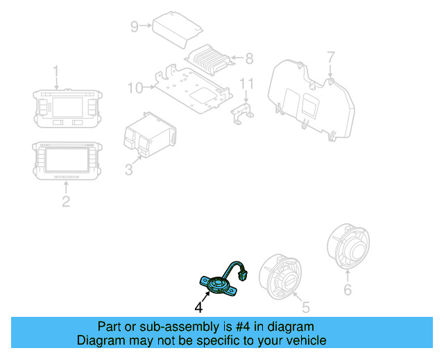 Rear Dr Speaker 561-035-453-A