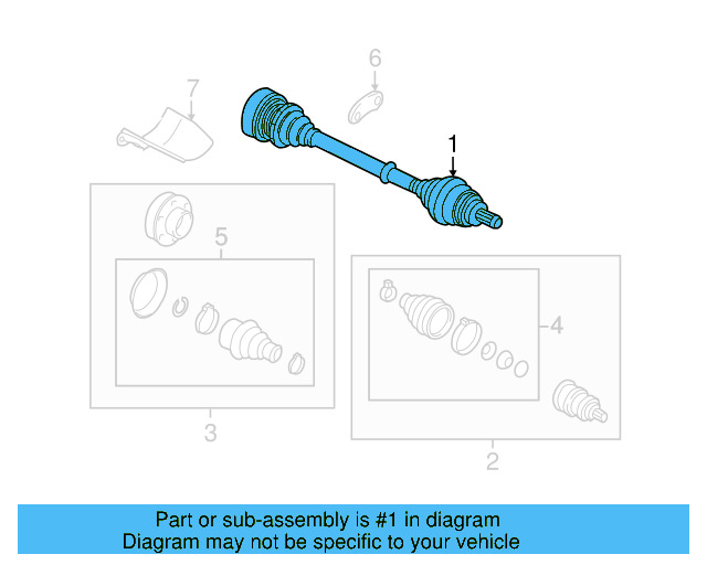 Axle Assembly 1K0-407-272-TS - View 2