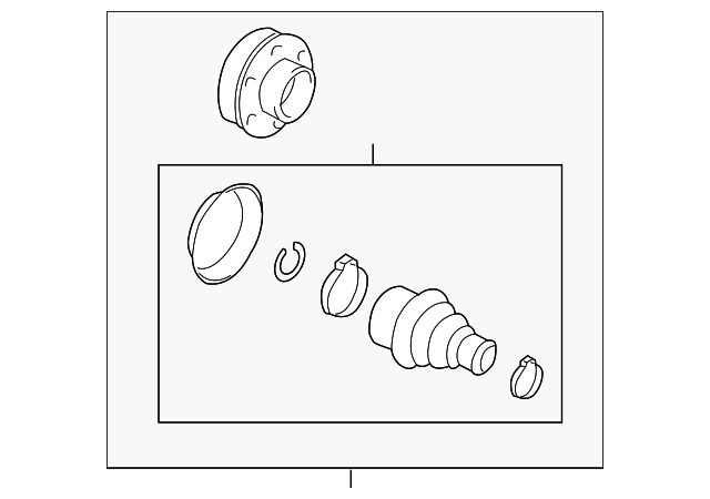 Inner Joint Assembly 8R0-598-103 - View 2