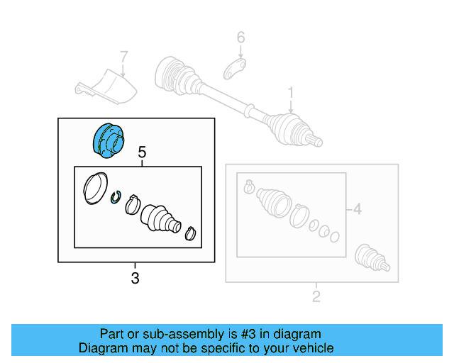 Inner Joint Assembly 8R0-598-103 - View 4