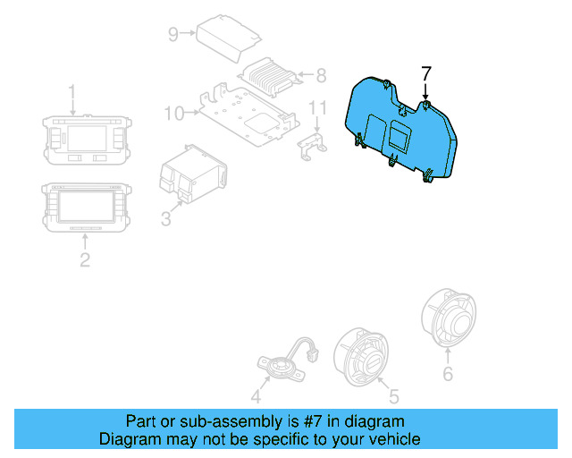 Rear Speaker 561-035-621-A-9B9 - View 11