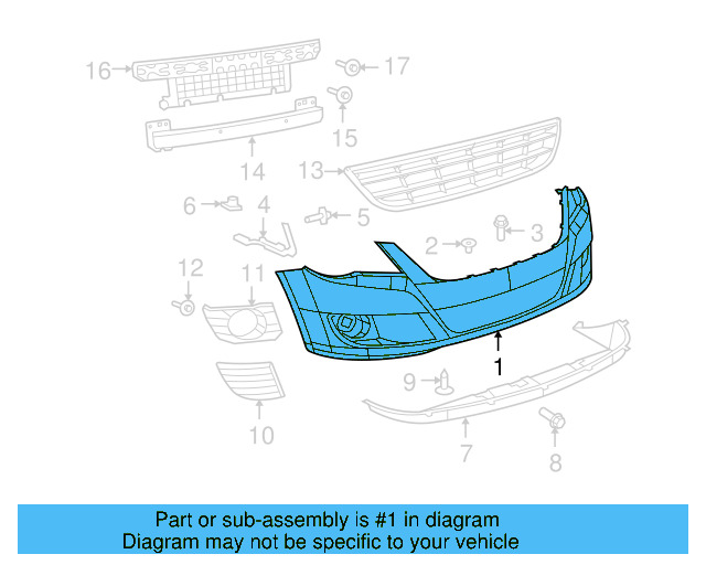 Bumper Cover (Unpainted) 7b0807217gru - View 3