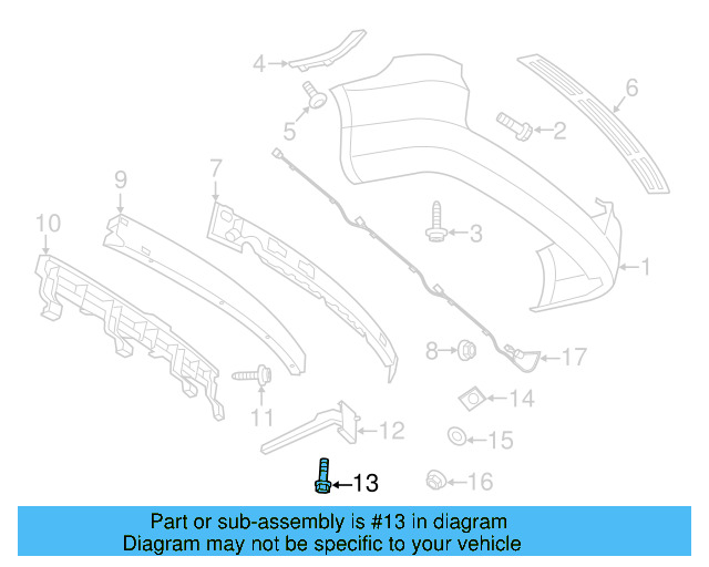 Bumper Bracket Bolt WHT-004-468 - View 3