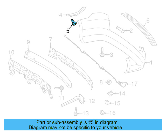 Wheelhouse Liner Clip 7B0-857-107 - View 13