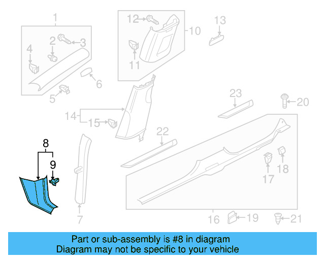 Kick Panel Trim 561-863-484-82V - View 4