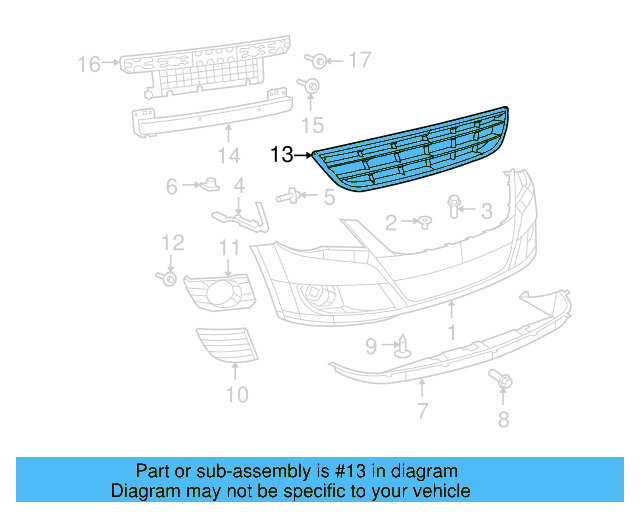 Lower Grille 7B0-807-681 - View 5