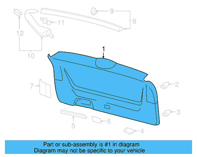 Lower Gate Trim 3CN-867-601-B-82V - View 4
