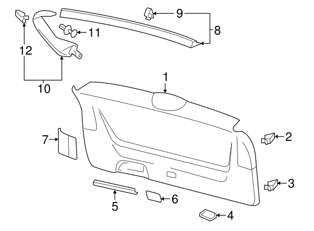 Lower Gate Trim Cover 3CN-867-926-82V