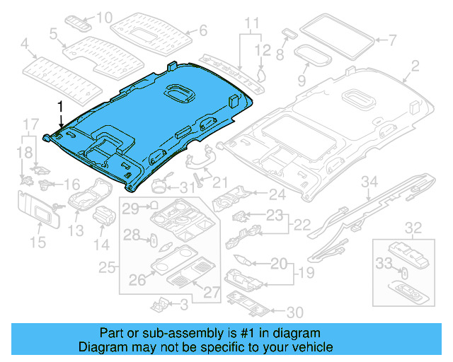 Headliner 5K4-867-502-A-BR2 - View 7