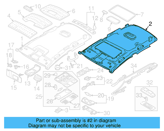 Headliner 5K4-867-502-A-BR2 - View 9