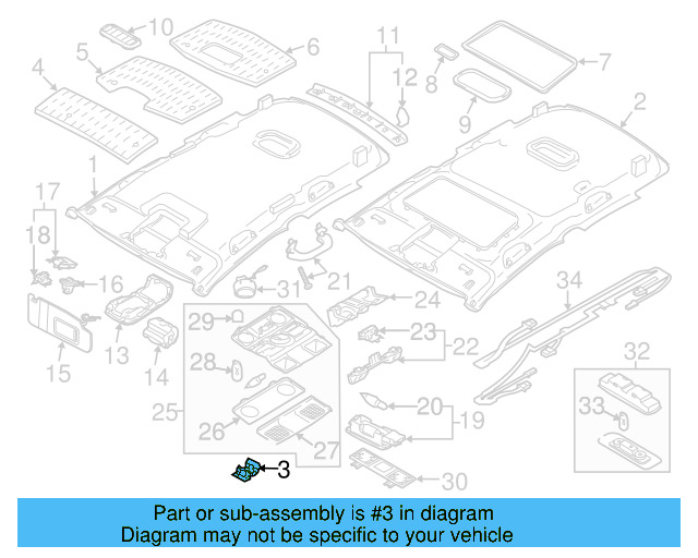 Headliner Clip 6X0-867-549 - View 35