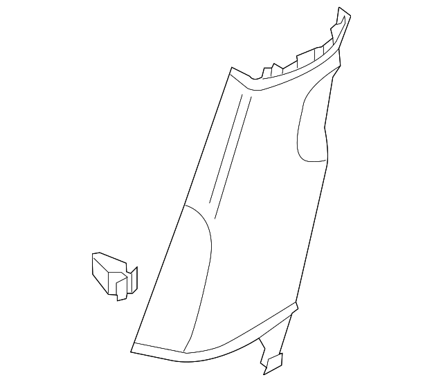 Lower Center Pillar Trim 561-867-291-B-95T - View 2