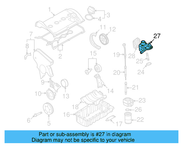 Engine Oil Cooler Bracket 06A-115-405-BS - View 5