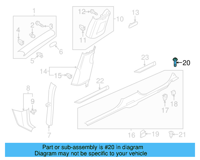 Scuff Plate Bolt N-909-059-02 - View 2