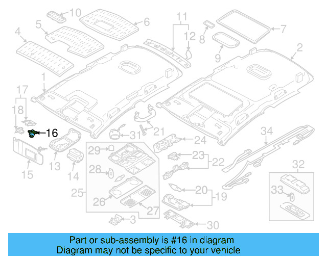 Sun Visor Holder 1K0-857-561-B-82V - View 14