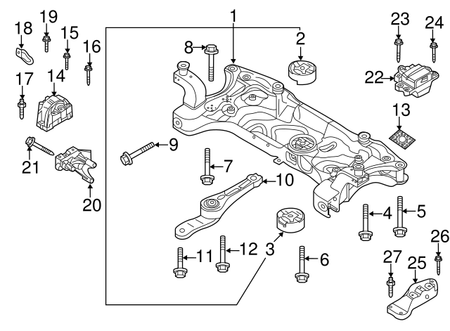 Engine Cradle Mount Bolt N-105-580-02 - View 67