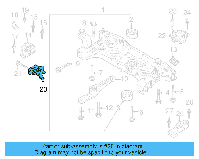 Support Bracket 06K-199-207-A - View 6
