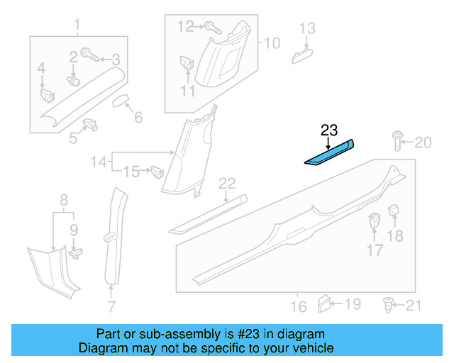 Rear Sill Plate 561-853-537-C-WN4 - View 2