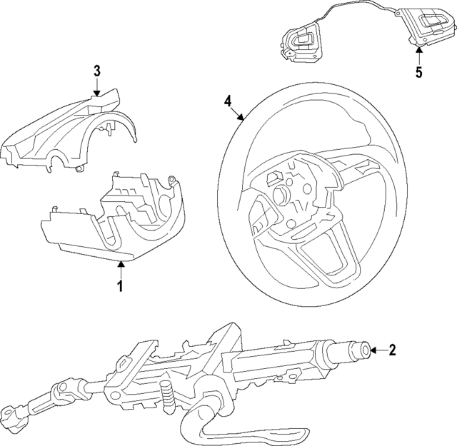 Lower Column Cover 5H0-858-559-E-4PK