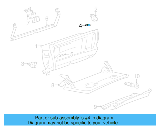 Glove Box Bumper 1J0-857-145 - View 8