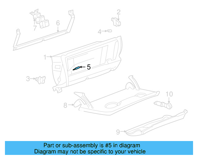 Glove Box Hinge Pin 3B0-857-169 - View 15