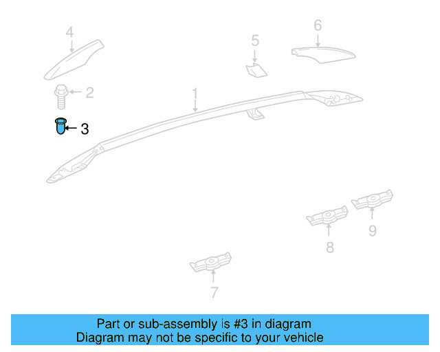 Roof Rail Bushing 1K9-860-941-A - View 4