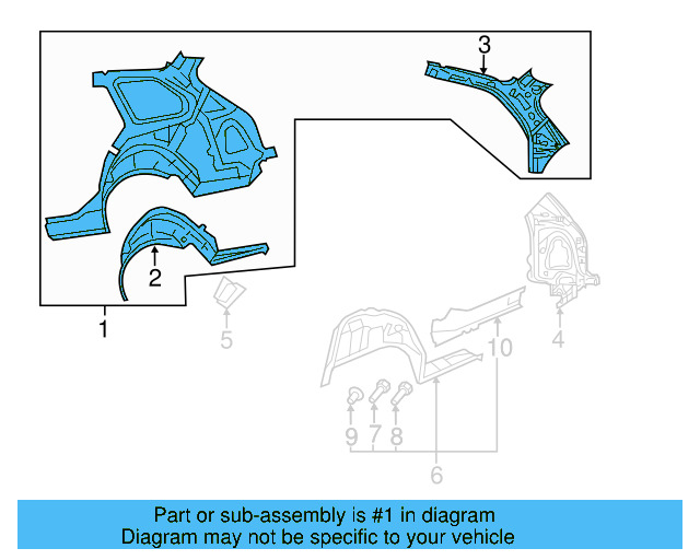 Inner Panel Assembly 1K9-809-404 - View 3