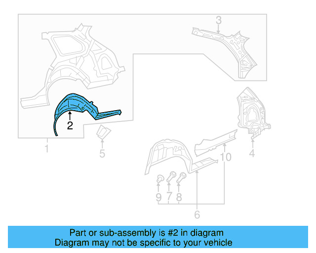 Outer Wheelhouse 5C6-809-412 - View 8
