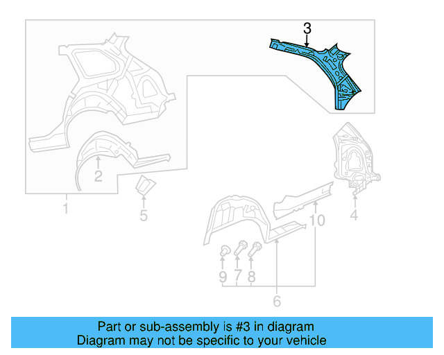 Outer Wheelhouse 1K5-809-409 - View 9
