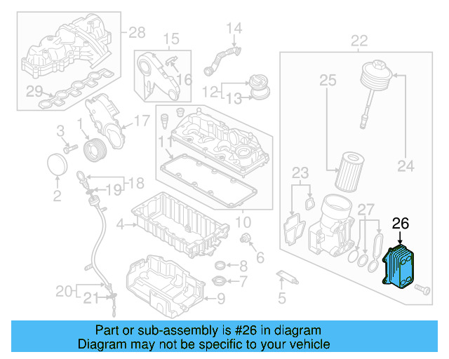 Oil Cooler 03L-117-021-C - View 4
