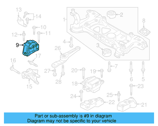 Motor Mount 1K0-199-262-CR - View 5