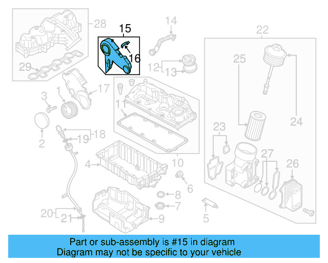 Upper Timing Cover 03L-109-107-D - View 3