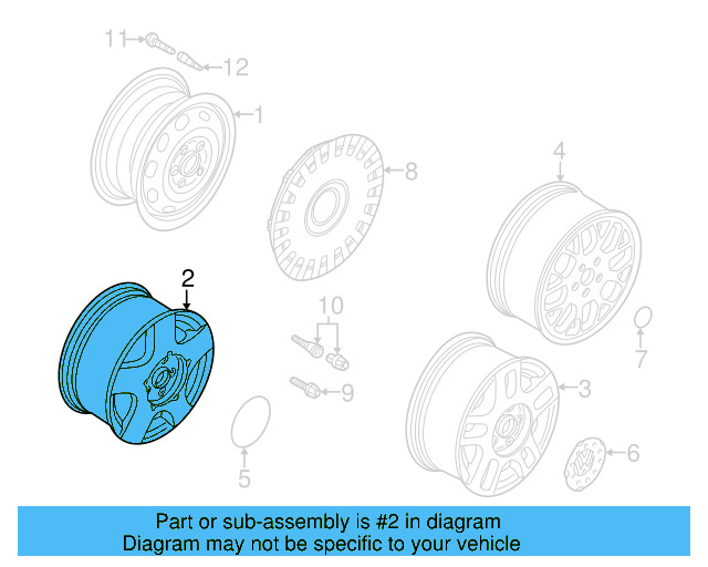 Wheel, Alloy 1J0-601-025-AD-091 - View 13