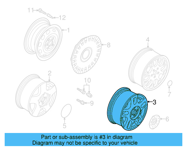 Wheel, Alloy 1J0-601-025-AD-091