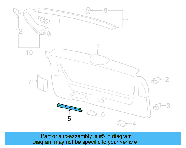 Side Gate Trim 3CN-867-704-A-82V - View 5