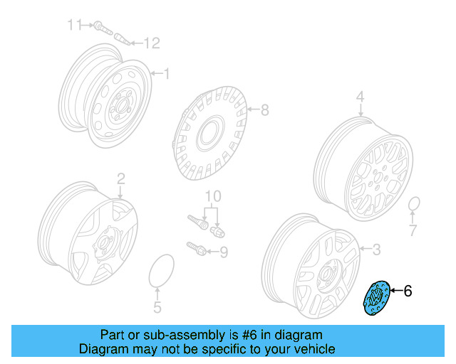 Center Cap 6N0-601-171-BXF - View 16