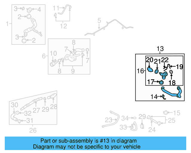 Lower Hose 1K0-122-051-AS - View 17