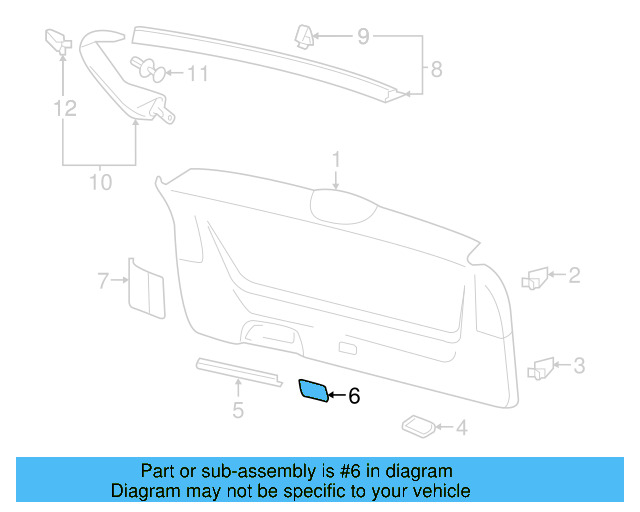 Lower Center Pillar Trim Clip 4A0-867-276-B - View 252