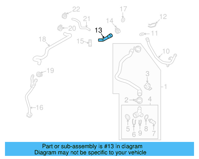 Hose 1K0-121-058-AC - View 3