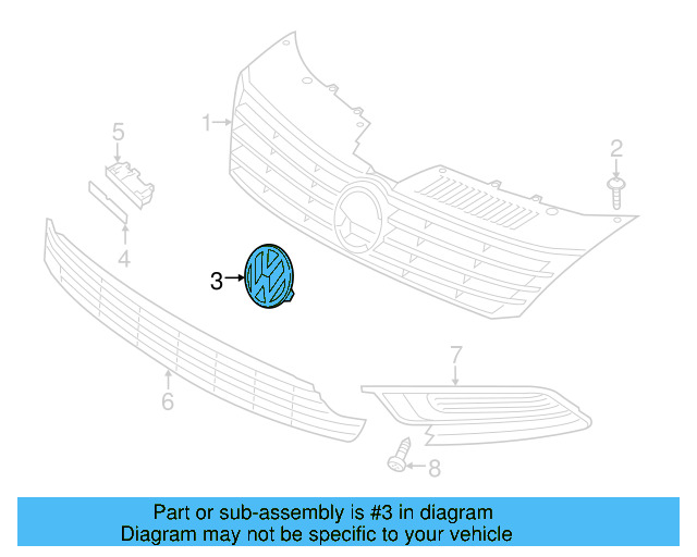 Emblem 3C8-853-601-A-FXC - View 8