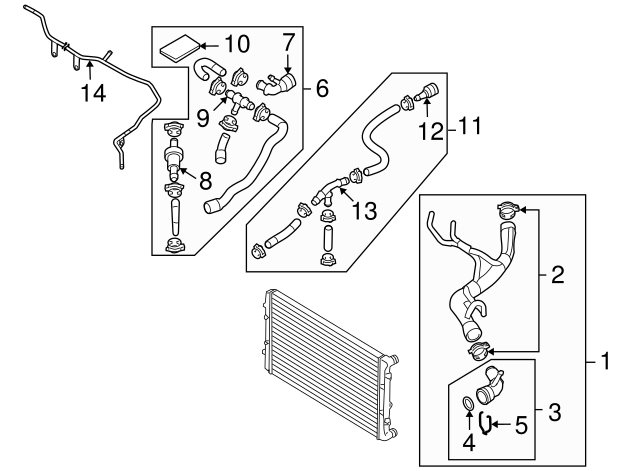 Cooling System Bypass Line Adapter 1K0-121-087-N