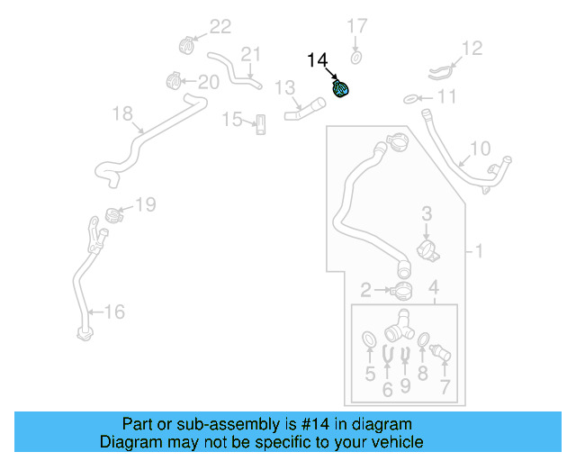 Water Inlet Pipe 07K-121-065-P - View 11