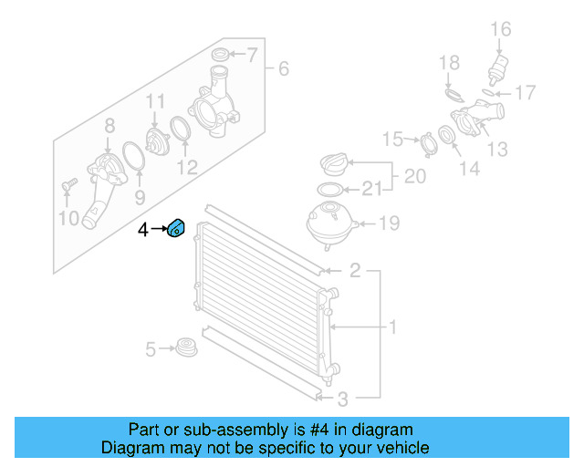 Upper Mount 1K0-121-367-M - View 13