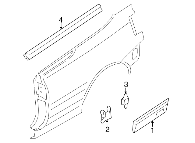 Side Molding (Unpainted) 1h3853535cgru
