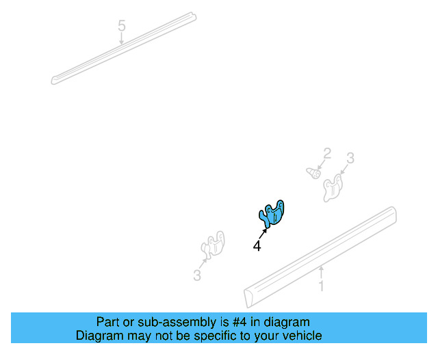 Molding Clip 1H0-853-585-B - View 6