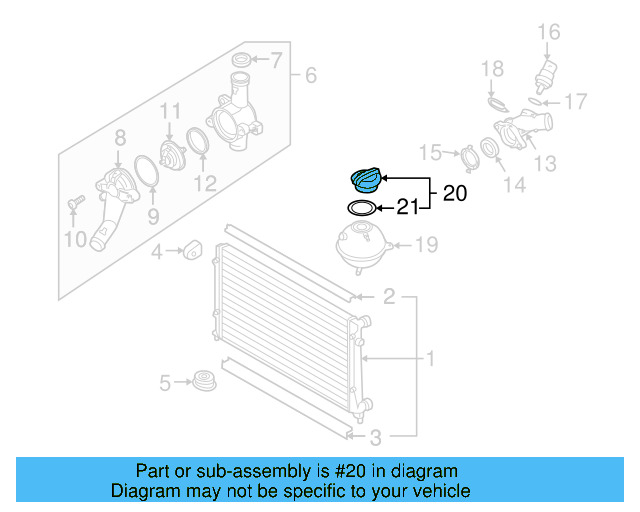 Reservoir Cap 3B0-121-321 - View 52