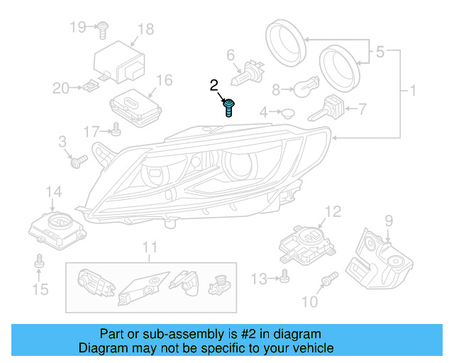 Headlamp Assembly Bolt N-910-953-01