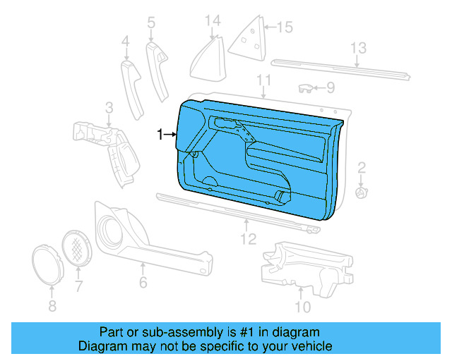 Door Trim Panel 1EM-867-011-AN-HFX - View 3