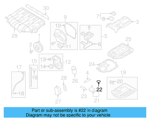 Engine Oil Level Sensor Seal 038-103-196 - View 17