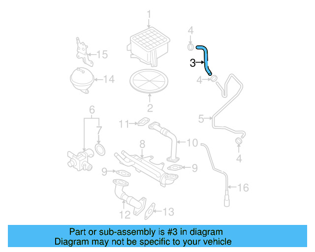 Pressure Hose 8D0-133-784 - View 3